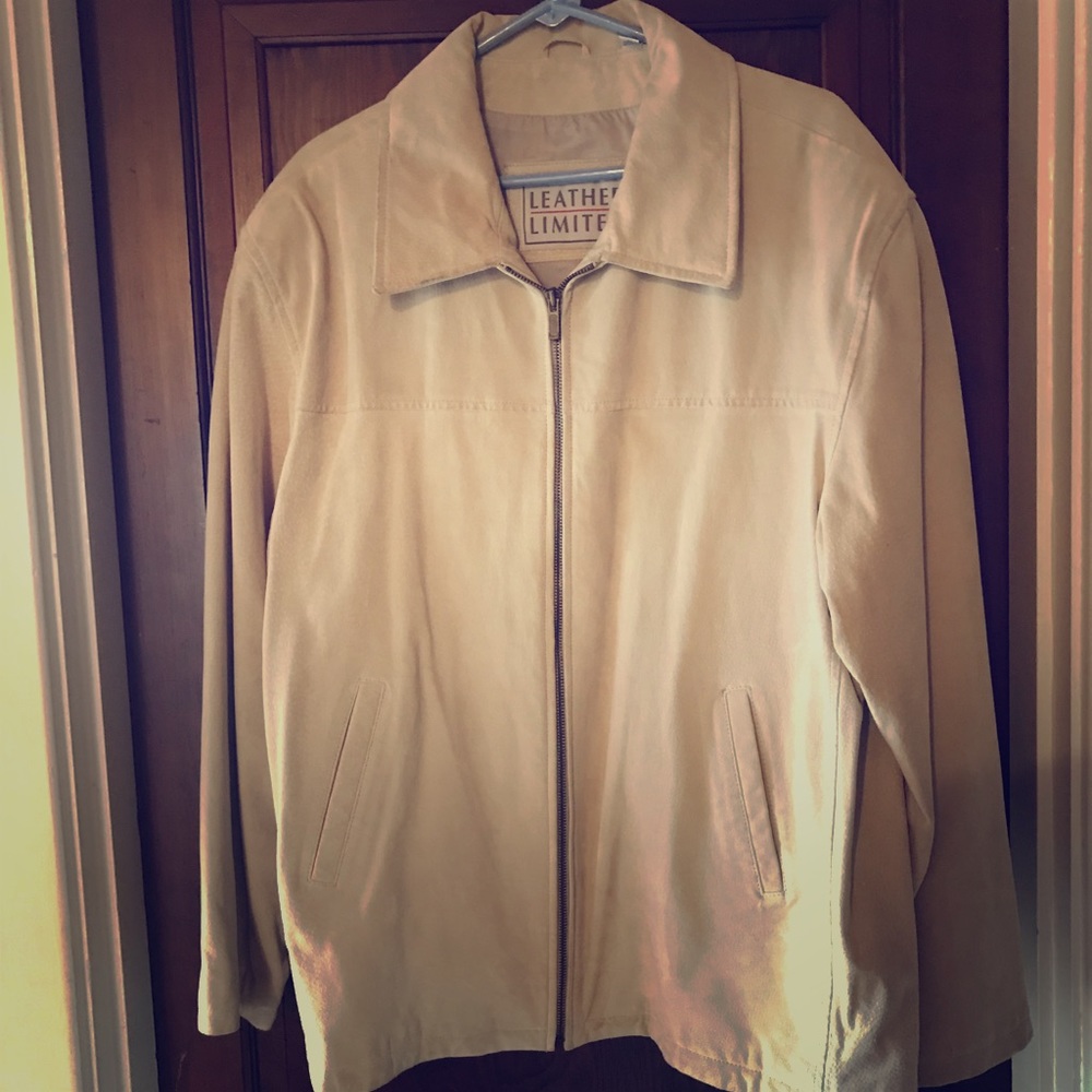 Vintage Light Tan Men’s Leather Jacket
